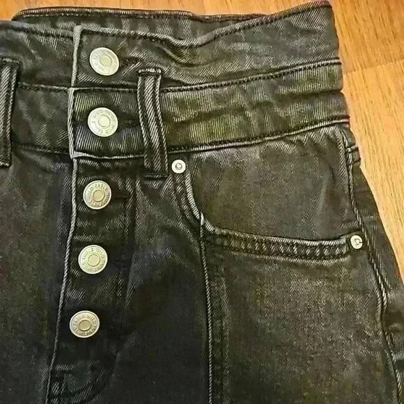 Wild Fable | Highest Rise Shorts | Black Wash Cotton | Size 0 - Picture 2 of 8